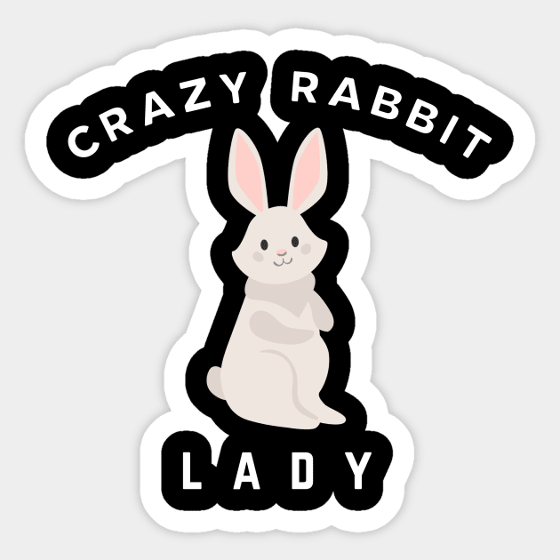 Crazy Rabbit Lady Sticker by Viral Bliss